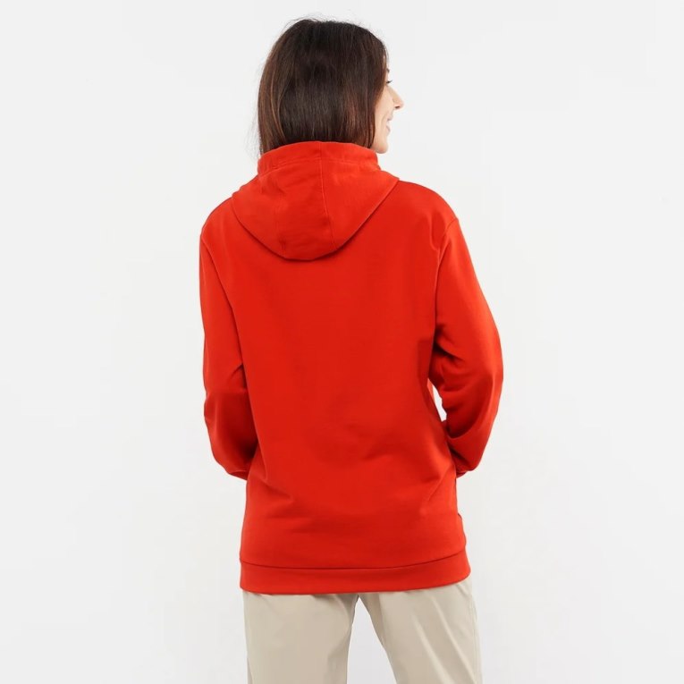 Red Salomon Outlife Logo Summer Women's Hoodie | PH 39046W